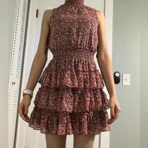Floral Ruffle Mini Dress